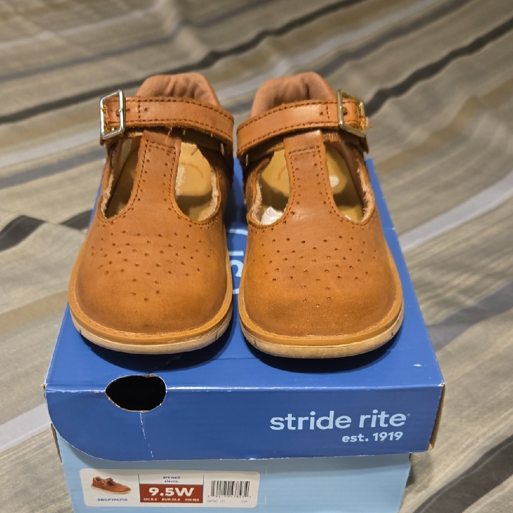 Stride Rite Brown Buckle Dress Shoes for Kids